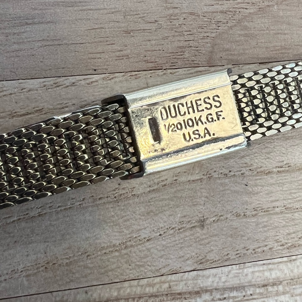 Bulova Diamond Ladies Vintage Watch Gold Plated Case Strap Burgundy Dial Works! - Picture 8 of 13